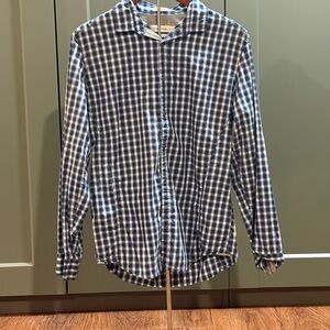 Calvin Klein Navy Checkered Men's Shirt